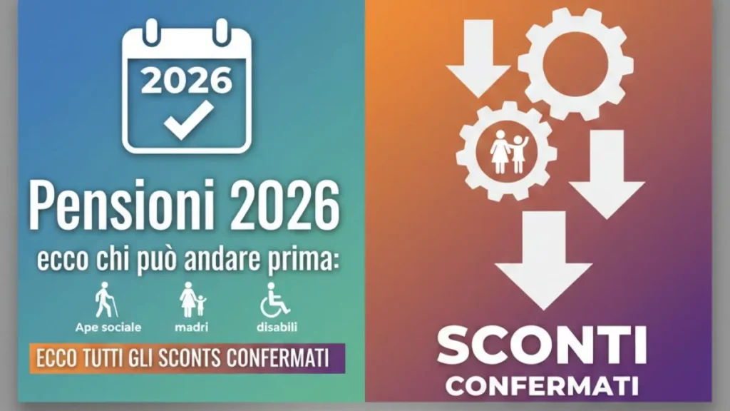 Pensioni 2026, ecco chi può andare prima: Ape sociale, madri e disabili - Ecco tutti gli Sconti confermati